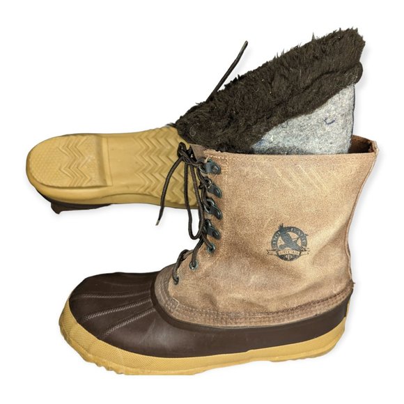 Sorrel x Eddie Bauer Leather Duck Boots Women's Size 11.5 - Picture 8 of 12